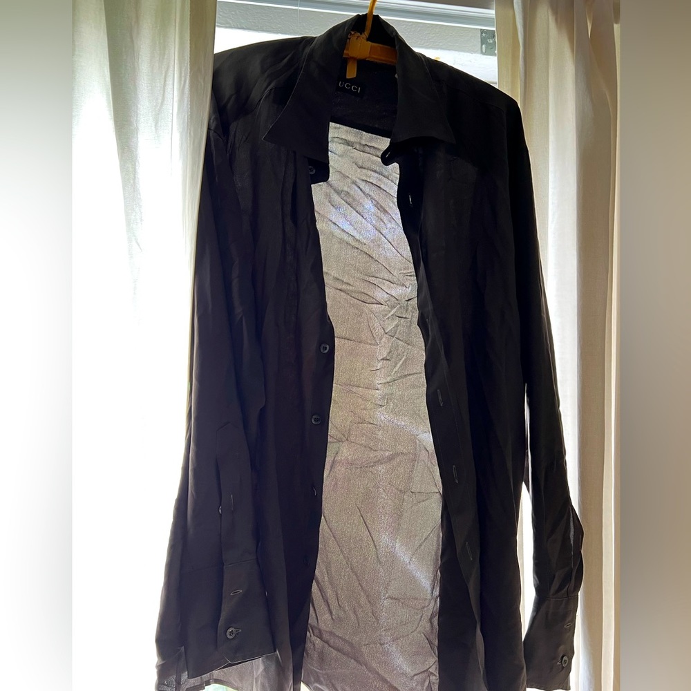 Vintage Gucci silk button up shirt